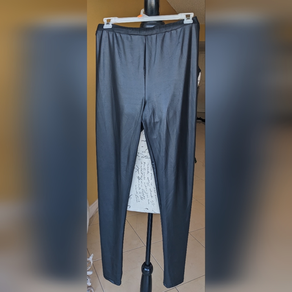 BP Black Faux Leather Hi Rise Leggings by Nordstrom Size S/M